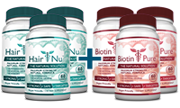 HairNu (3 Bottles) + Biotin Pure (3 Bottles)